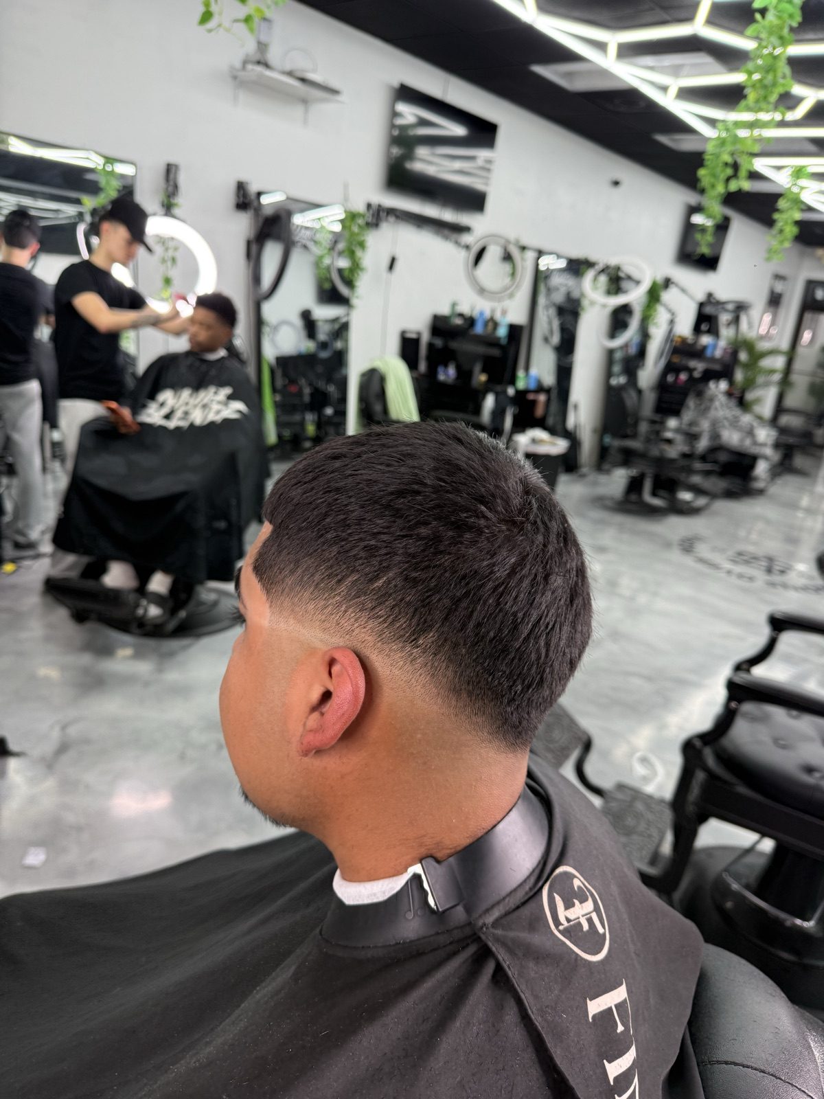 Inside Visions Barbershop in Romeoville, Illinois